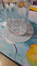 古私（Gusi）杯垫隔热垫有机硅胶垫茶杯子垫桌垫西餐垫蓝色/黄色4片装直径12cm 实拍图