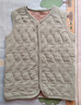 秋冬季保暖羽绒棉马甲女修身内胆坎肩加绒加厚背心大码妈妈装 米黄色（加绒加厚款） XL 70斤-90斤 实拍图