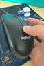 罗技（Logitech）M185鼠标 无线鼠标 办公鼠标 对称鼠标 黑色灰边 带无线2.4G接收器 实拍图