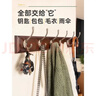 唯妮美（vinme）墙上挂衣钩实木玄关衣帽挂架墙壁门后衣帽钩衣服挂架卧室客厅挂钩 复古色【6钩】强力承重 楠竹材质 实拍图