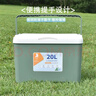 欧宝森绿色20L 车载家用越野保温箱冷藏箱便携户外小冰箱保鲜箱冰块储存 实拍图