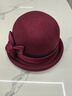 恒源祥帽子女士秋冬季保暖礼帽羊毛呢盆帽时尚百搭渔夫帽生日礼物 酒红 实拍图