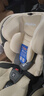 Heekin德国 儿童安全座椅汽车用0-4-12岁婴儿宝宝360度旋转ISOFIX硬接口 尊享灰(遮阳棚+上拉带+侧保护) 实拍图