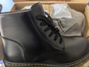 马登男士马丁靴秋冬加绒工装靴英伦风黑色休闲皮鞋男通勤百搭真皮靴子 黑色 [经典/6孔]加绒版 45 男码 实拍图