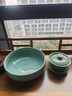 龙泉青瓷哥窑冰裂三才盖碗手工陶瓷功夫茶具喝茶碗手抓泡茶碗耐高温冲茶器 哥窑梅子青开片-礼盒装 实拍图
