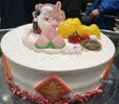 元祖（GANSO） 奶油生日蛋糕同城配送 祝寿蛋糕 预定订做 新鲜 寿桃 动物奶油 蟠桃祝寿 8号（3-5人食用） 实拍图