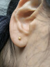 老凤祥黄金耳钉女足金耳环耳钩养耳洞耳饰生日礼物送女友老婆新年礼物 足金满天星耳钉约0.3g 实拍图