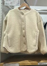 优衣库女装男装仿羊羔绒摇粒绒休闲开衫长袖宽松外套冬新款479616 01 乳白色 2XL 实拍图