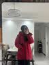 波司登（BOSIDENG）极寒反季90鹅绒羽绒服女冬季加厚连帽收腰短款明星同款外套 光韵红1903 M 165/88A 体重约110-120斤 实拍图