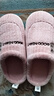 洁丽雅棉拖鞋女士秋冬季包跟2025新款居家厚底保暖月子鞋全包毛毛棉鞋女 浅咖色 【1.0 经典款｜刺绣小狗】 38-39 (适合37-38码) 实拍图