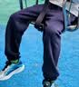 马骑顿（MQD）男大童秋季运动休闲跑步篮球针织裤 藏青 150 实拍图
