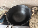 夏老大龟纹生铁锅铸铁炒锅古法无涂层物理不易粘炒锅圆底双耳炒菜锅42cm 实拍图