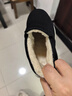 3514保暖羊毛布鞋老人鞋套脚款男士爸爸鞋冬季加厚棉鞋 黑色 41  实拍图