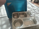 金钥匙304不锈钢快餐盘成人加厚全钢饭盒升级特高款五格带盖GK-530KC 实拍图