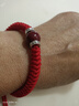 乐喵（LEMIAO）本命年银转运珠朱砂手绳男粗款手链女手工编织情侣饰品闺蜜 女款红绳朱砂B02-304 实拍图