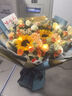 艾斯维娜鲜花速递向日葵混搭花束生日礼物全国同城配送 向日葵香槟韩式花束 实拍图