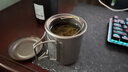捷蜂纯钛茶具户外旅行茶具套装泡茶杯便捷收纳功夫茶水分离露营可加热 400ML纯钛泡茶杯带滤网 实拍图