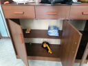 斗柜收纳柜客厅靠墙大容量储物柜家用卧室床尾置物柜带抽屉五斗柜 【实木生态板芯】120cm深胡桃色-三面护栏 实拍图