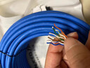 万级超六类网线非屏蔽【国标23AWG-0.57mm无氧纯铜芯】CAT6A万兆高速网络工程家装布线一箱线30米 蓝色 实拍图