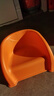 儿童特厚小沙发凳子塑料靠背椅家用可叠放幼儿园矮凳洗澡防滑座椅 【活力橙】儿童沙发椅【特厚款】 单只装】适用0-5岁 实拍图