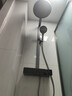 汉斯格雅飞雨系列淋浴花洒全套增压浴室套装恒温明装浴室枪灰色智能数显大置物 HS02枪灰色【冷热圆顶喷】3D水力按摩 实拍图