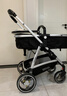 纽贝耳newber婴儿车 婴儿推车 婴儿车0-3岁用折叠可坐可躺带减震 可换向 黑白  遮阳防蚊罩+护脊睡板 实拍图