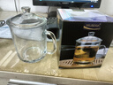 VTyee加厚耐热玻璃茶杯带盖茶饮杯盖杯带把杯子办公家用喝水杯泡茶杯 DSZ002-425ml1只 实拍图