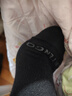 迪卡侬（DECATHLON）透气吸汗袜子运动袜高帮棉袜柔软舒适男女长袜 RS160-商务黑色-3双装 【35-38】(鞋码35/36/37/38) 实拍图