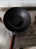 京严炒锅老铁锅家用不粘锅无涂层平底煎炒菜锅电磁炉燃气灶专用铸铁 【鱼鳞纹丨爆炒锅】+杉木盖 32cm 手工锻打丨健康无涂层丨不粘锅 实拍图