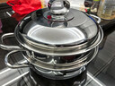凌丰（LINKFAIR）蒸锅不锈钢汤锅蒸笼蒸片双层家用蒸煮炖多功能锅燃气电磁炉通用 实拍图