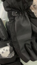目丸滑雪手套男女士冬季可爱卡通保暖触屏户外骑行防风寒防水加绒加厚 黑色小狗 实拍图