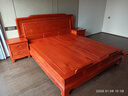 王木匠 红木家具 缅甸花梨（学名：大果紫檀）中式实木双人床 明清古典卧室1.8米大床带床头柜婚床 1.8米大床配2个床头柜 晒单实拍图