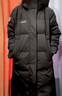 波司登（BOSIDENG）羽绒服男女同款情侣冬季长款厚款宽松休闲连帽面包服外套 黑色|8056 L 170/92A 体重约120-130斤 实拍图