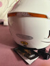 野马（YEMA）摩托车头盔男女士电动车3C认证大码半盔冬季保暖防雾电瓶车安全帽 均码-陶瓷白字母 透明镜片+防雾贴片 实拍图