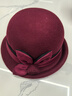 恒源祥帽子女士秋冬季保暖礼帽羊毛呢盆帽时尚百搭渔夫帽生日礼物 酒红 实拍图