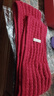 百搭韩版针织毛线红色围巾女2024圣诞冬季高级感新年礼物情侣围脖 【热卖】针织围巾-红色-1个装-保暖超好看 1 实拍图