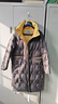 千仞岗秋冬季羽绒服中长款外套女士百搭休闲气质显瘦撞色反季保暖防寒服 哥特灰 S (160) 实拍图