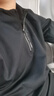 特步（XTEP） 男子半拉链长袖t恤舒适休闲训练跑步服内搭速干衣透气上衣 正黑色0169-吸湿速干（男） XL 实拍图