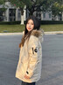 骆驼（CAMEL）户外极寒派克工装毛领情侣款羽绒服保暖加厚中长款外套 实拍图