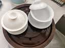容山堂白瓷三才盖碗茶具茶杯茶碗泡茶碗功夫茶具陶瓷大号茶碗 玉泥白瓷三才盖碗-圆满190ml 实拍图