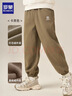 罗蒙童装男童加绒裤子2026春季儿童一体绒灯芯绒宽松长裤 卡其 140 实拍图