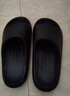 朴西新款EVA踩屎感厚底拖鞋女士居家室内情侣拖鞋男 黑色 40-41 实拍图