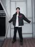 MEDM国潮基础款羽绒服男春秋季美式高街复古oversize保暖休闲外套 黑红色 L 实拍图