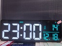 三每WiFi电子时钟客厅电视柜台钟智能联网自动对时桌面大屏农历日期W1 酷炫黑 实拍图