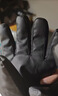 目丸保暖手套男女户外冬天骑行防寒风加绒厚触屏女防水冬季棉滑雪手套 9#深灰色 深度暖手套-男款 实拍图