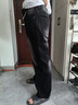 顶峰保罗（Dingfengbaoluo）直筒牛仔裤男春秋宽松美式休闲阔腿裤子WH75黑灰3XL 实拍图