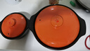 康舒（KANGSHU） 大容量砂锅炖锅家用耐高温陶土沙锅明火燃气陶土煲煮粥煲石锅 橙3.3L+1.1L(3-5人)破损补发 实拍图