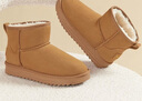 骆驼（CAMEL）雪地靴女冬季新款加绒保暖加厚棉鞋休闲懒人毛毛鞋 L23W275157驼色 40 实拍图