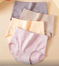 浪莎收腹无痕女士内裤中高腰纯棉裆底裤4条大码高弹短裤日系三角裤 实拍图