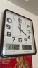 康巴丝（Compas）挂钟客厅万年历温湿度时钟教室简约石英钟表挂墙C2982木纹色 34cm 实拍图